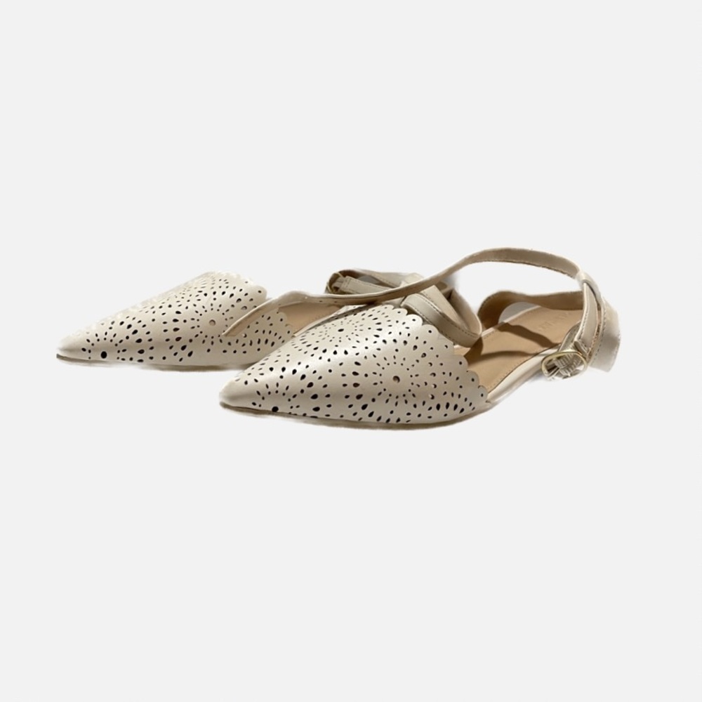 Old Navy, flat sandals with ankle strap.